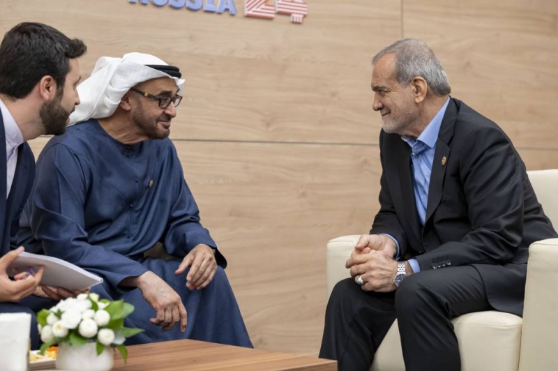 رئيس الدولة يبحث مع نظيريه الإيراني والسوري تعزيز العلاقات الاقتصادية والاستثمارية