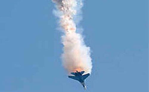تحطم طائرة "إف 5" تابعة لسلاح الجو الملكي الأردني 